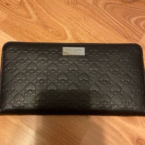 NWT Black Penn Place Embossed Kate Spade Wallet